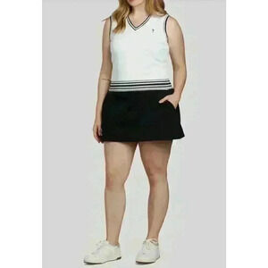 NWT William Murray Golf Tennis Classic Lacey Dress White Black Size XL